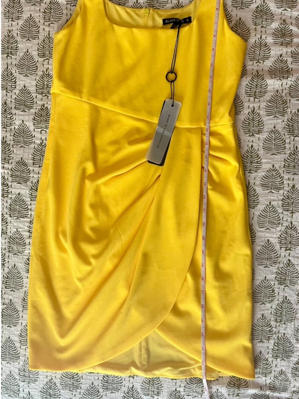 NWT Black Halo Yellow Aloy Mini Dress 8 - Picture 6 of 6